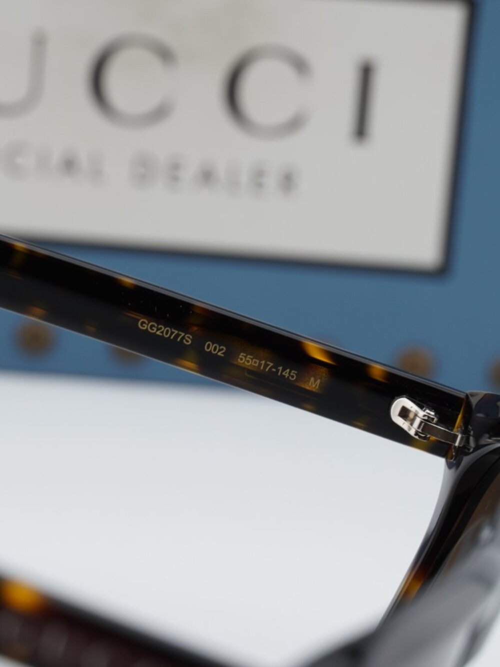 Gucci GG2077S 002 Square Sunglasses - Havana / Brown - Picture 6 of 8